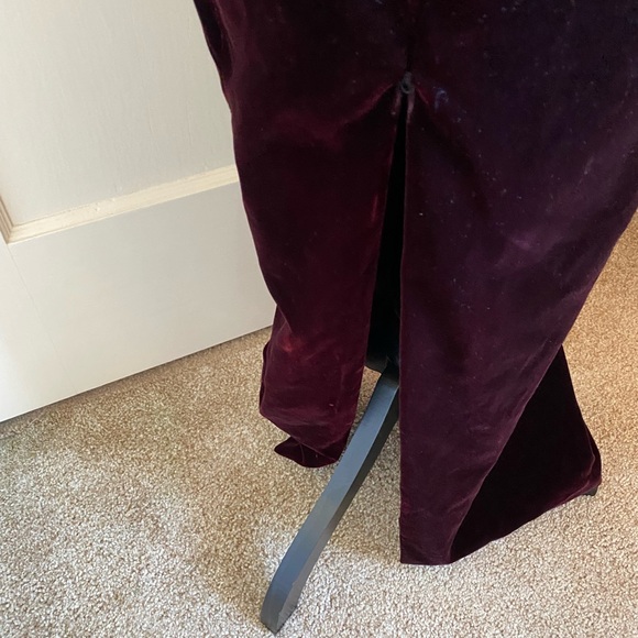 Vintage Velvet Gothic Gown with Feather Neckline - Picture 13 of 13